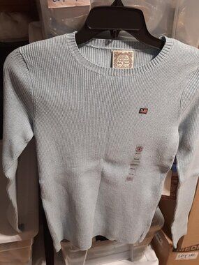 NEW TAG ! Vintage Original Ralph Lauren Polo Jeans WMN Sweater Light Blue Size S